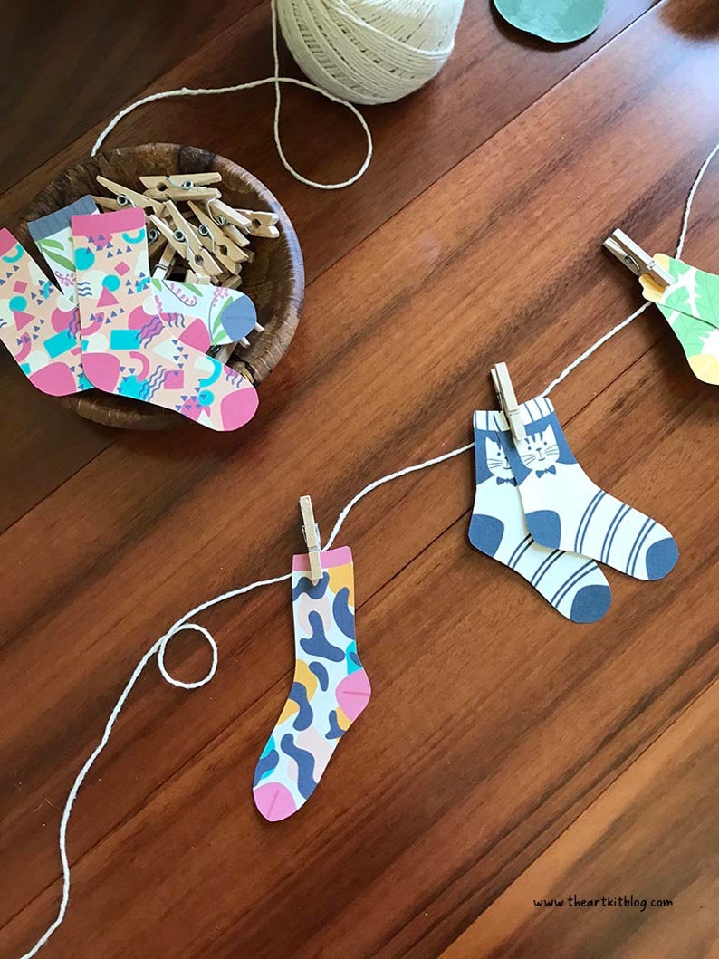 Printable Matching Socks Game Busy Book Preschool Printable Etsy