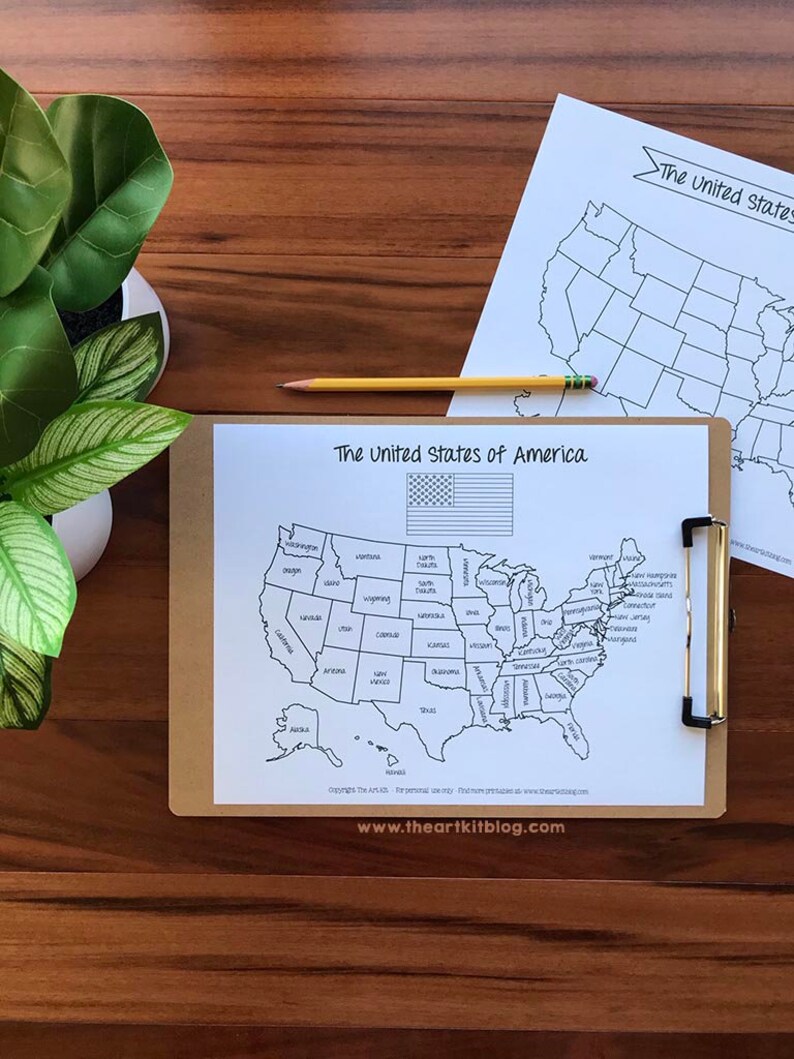 Printable United States Map Outlines, States Labeled, Blank Templates ...