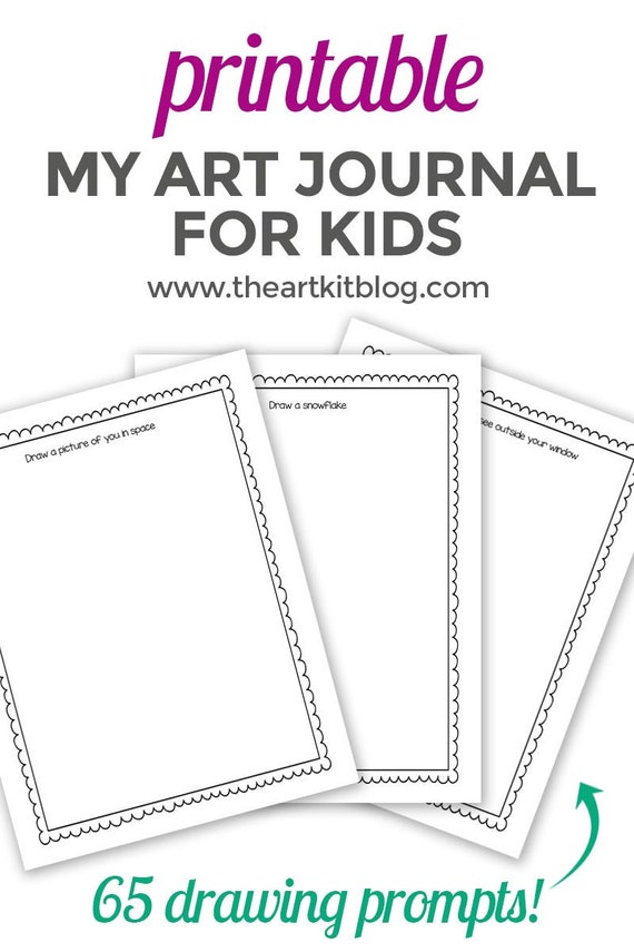 My Art Journal for Kids Printable 65 Pages of Fun Drawing Etsy