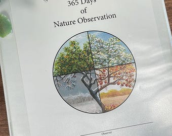 365 Days of Nature Observation Journal Prompts, Digital Download, Printable Nature Diary