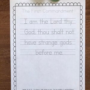 Ten Commandments for Kids Printable, Bible Lesson, Sunday School ...