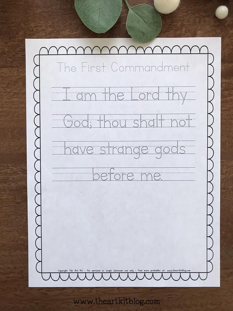 Ten Commandments for Kids Printable, Bible Lesson, Sunday School ...