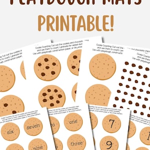 Cookie Counting Cards Printable – Preschool & Kindergarten Math Activity – Fun Number Recognition Game for Kids - Digital Download
