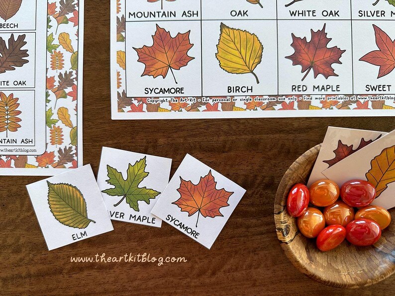 Fall Leaves Bingo, Bingo Game Printable, Fall Printables, Autumn ...