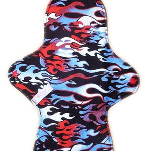 XL/ Night - Washable sanitary napkin - FLAMES - Zero waste - washable sanitary napkin - ecological sanitary napkin - Menstruation