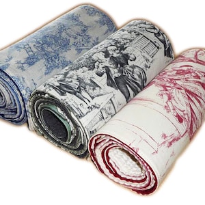 Rolo de papel toalha lavável alternativo ecológico e reutilizável - TOILE DE JOUY (6 ou 8 ou 10 folhas) - Papel toalha lavável