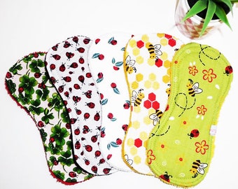 Protège-slip lavable sans ailettes - ABEILLE & COCCINELLE - Panty liner - Coussin doublure culotte - Pad - Doublure cup