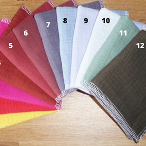 Doppelt dickes Baumwolltaschentuch aus Doppelgaze – waschbar und wiederverwendbar (23 x 23 cm) – alternatives Taschentuch – sehr weiches Taschentuch