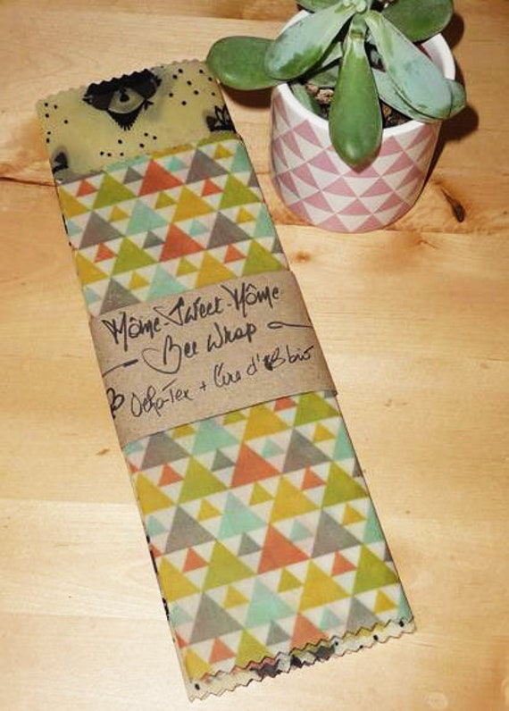 Lot 2 Bee's Wrap | L - Tissus à La Cire d'abeille Alternatifs Au Film Alimentaire et L'aluminium Réu