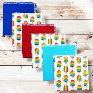 6 Washable and Reusable Cotton Handkerchiefs for Children (20 x 20 cm) - Fabric Handkerchiefs - Hanckies Zero Waste - Sustainable Alternative Handkerchief