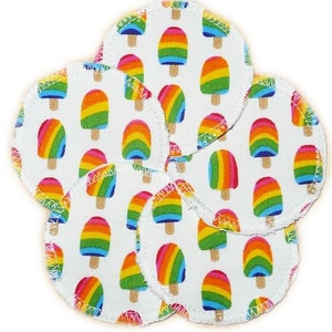 5 ICE CREAM washable makeup remover pads - Zero waste washable wipes