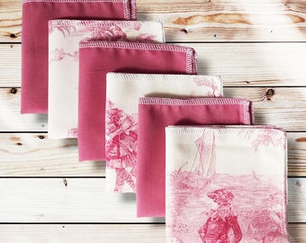 Grote wasbare en herbruikbare katoenen zakdoeken (25 x 25 cm) - katoenen zakdoeken - Zero waste Hanckies - Duurzaam alternatief zakdoekje