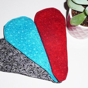 Washable thong liner - ARABESQUE - TURQUOISE - RUBY - (16 cm) - Zero waste - shl - psl ecological