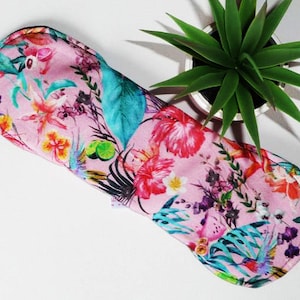 XL/Night - Washable sanitary towel - JUNGLE TROPICALE - Ecological pad - Organic cloth pad - Periodic pad