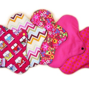 Washable sanitary napkin (normal to medium flow) - HIPPIE - menstrual napkin - Washable sanitary napkin