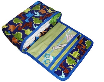 Set large changing pouch + changing mat + cuddly diaper - DINOSAURS -