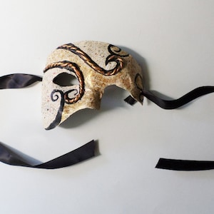 The Phantom of the Opera mask, half mask, partial face mask, masquerade style, wearable,theater mask