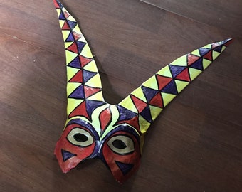 Carnival-Mardi Gras mask-Jester-festival mask, paper mache, wearble