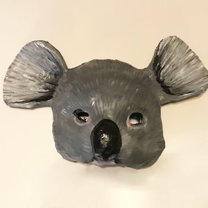 Koala Bear Mask, Koala bear, marsupial, mask, wearable, paper mache