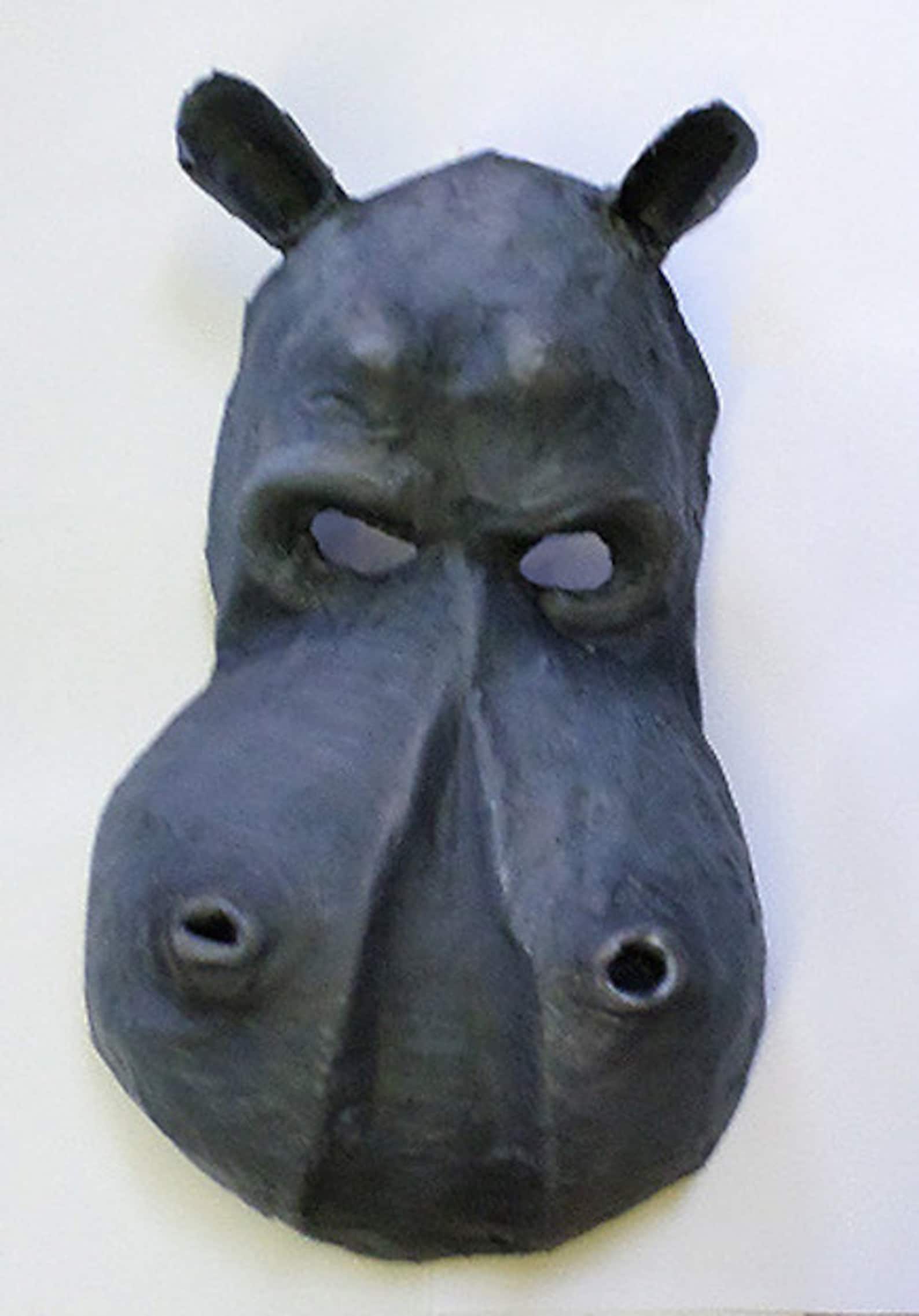 Hippopotamus Mask Hippopotamus Hippo Paper Mache Wearable - Etsy