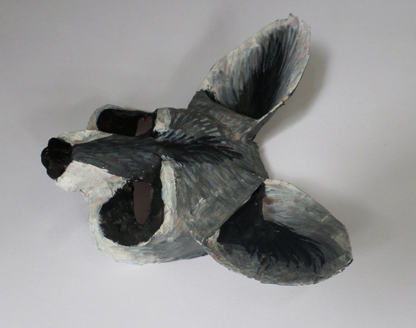 Raccoon Mask Woodland Creature Paper Mache Forest Animal Etsy