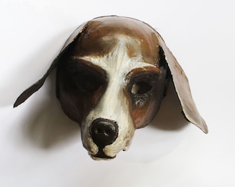 Dog Mask, Canine, paper mache, costume, cosplay, puppy dog