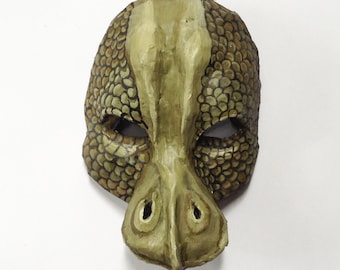 Ouranosaurus Mask, Dinosaur, prehistoric, Jurassic, Mask, paper mache, wearable