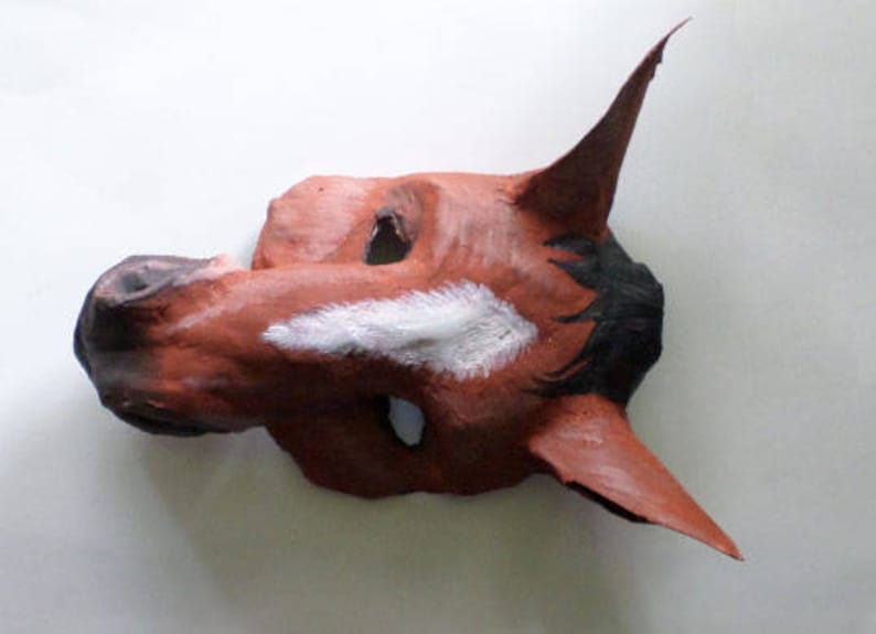Horse Mask Horse Seabiscuit Animal Mask Unique Mask Paper Etsy