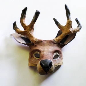 Reindeer Mask, wearable, reindeer, deer, Christmas, Santa, paper mache
