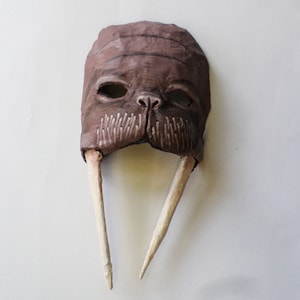 Walrus Mask, Alice in Wonderland, unique mask, sea creature, paper mache, wearable