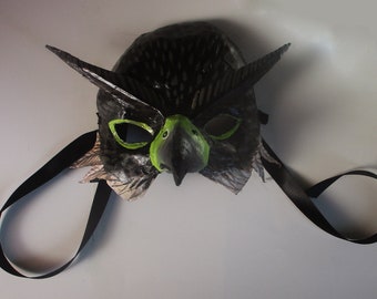 Peregrine Falcon Mask, falcon, bird mask, bird of prey, wearable, paper mache