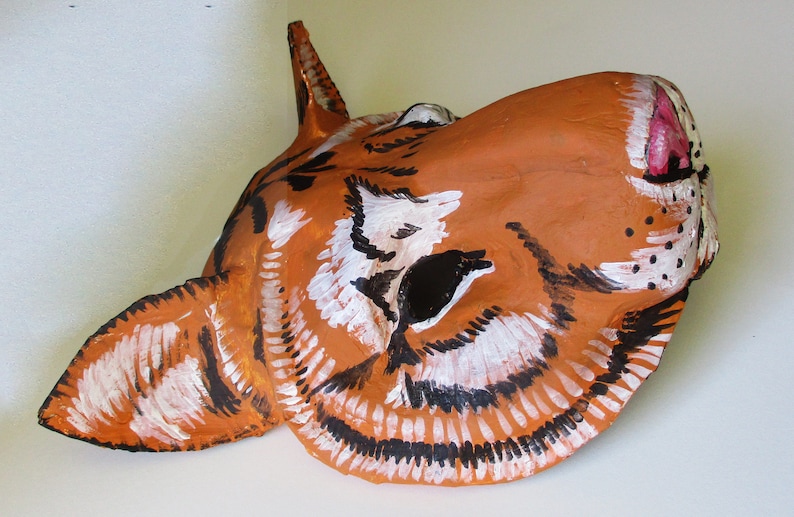 Bengal Tiger mask unique mask animal mask paper mache Etsy