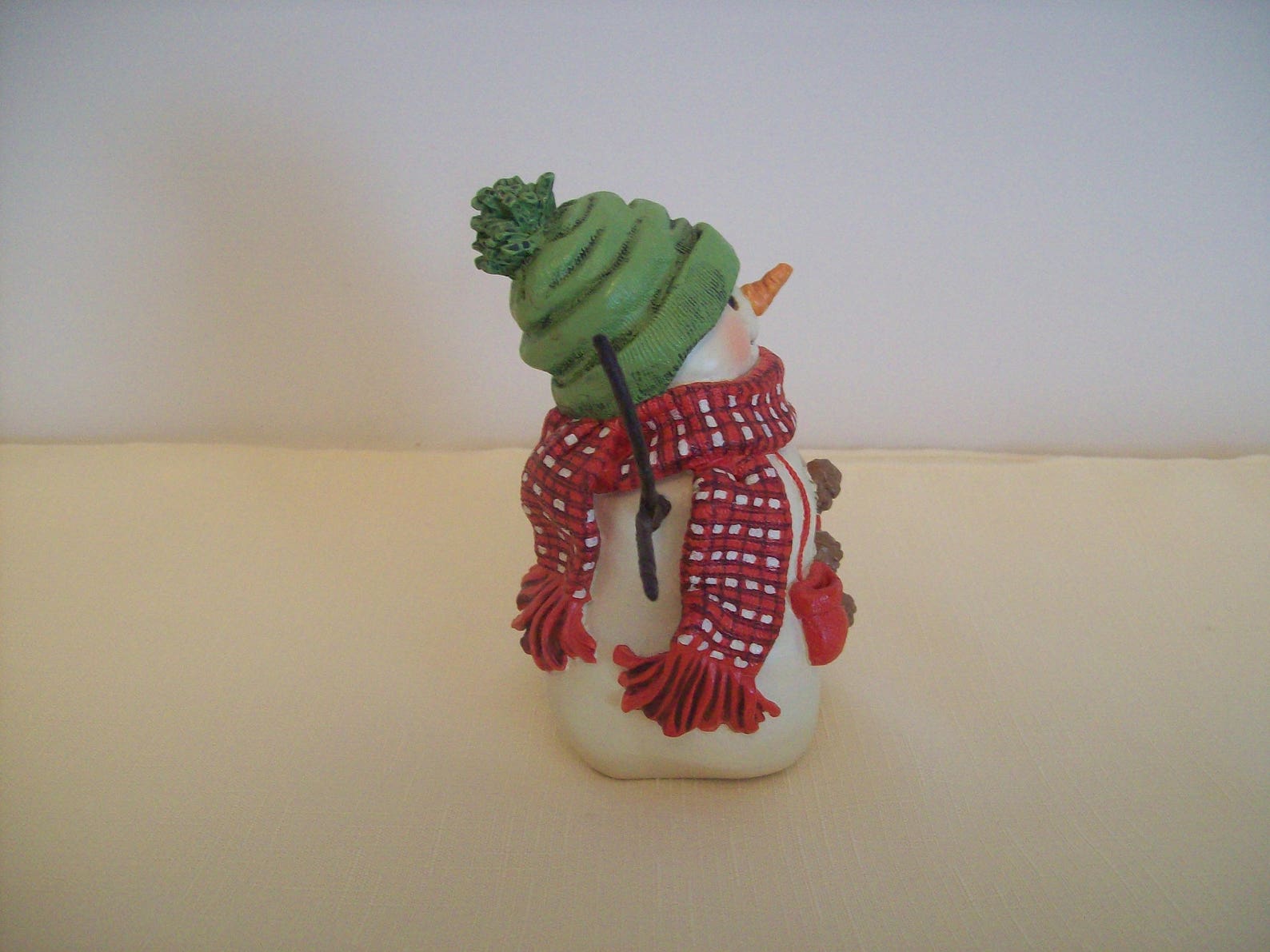 Hallmark Snowman 5Inch Resin Figurine with Red Mittens & Pine Etsy