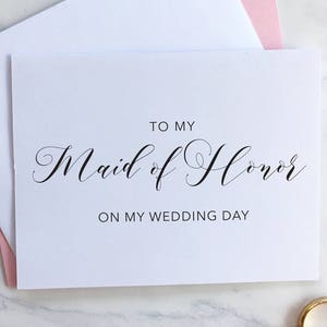 結婚式当日の花嫁介添人、花嫁付添人へ - ウェディングパーティーカード