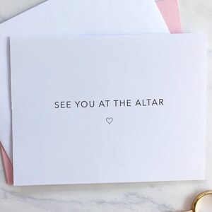 Rendez-vous à l'autel - Carte premier look pour mariage minimaliste - À ma mariée à mon époux - L'éternité commence maintenant - Papeterie pour le jour du mariage