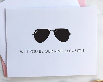 Will you be our Ring Security - Flower Girl - Ring Bearer - Petal Patrol card