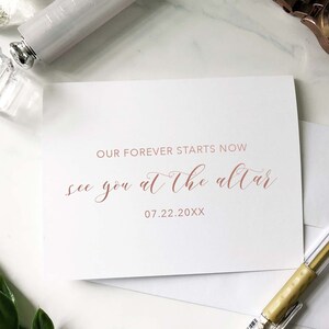 À bientôt à l'autel - Notre vie commence maintenant - Carte de mariage - Carte de visite - Papeterie pour le jour du mariage de mes futurs mariés