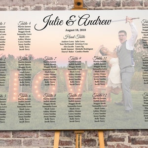 Custom Seating Plan Photo Wedding Seating Chart Table Plan Digital Download image 2