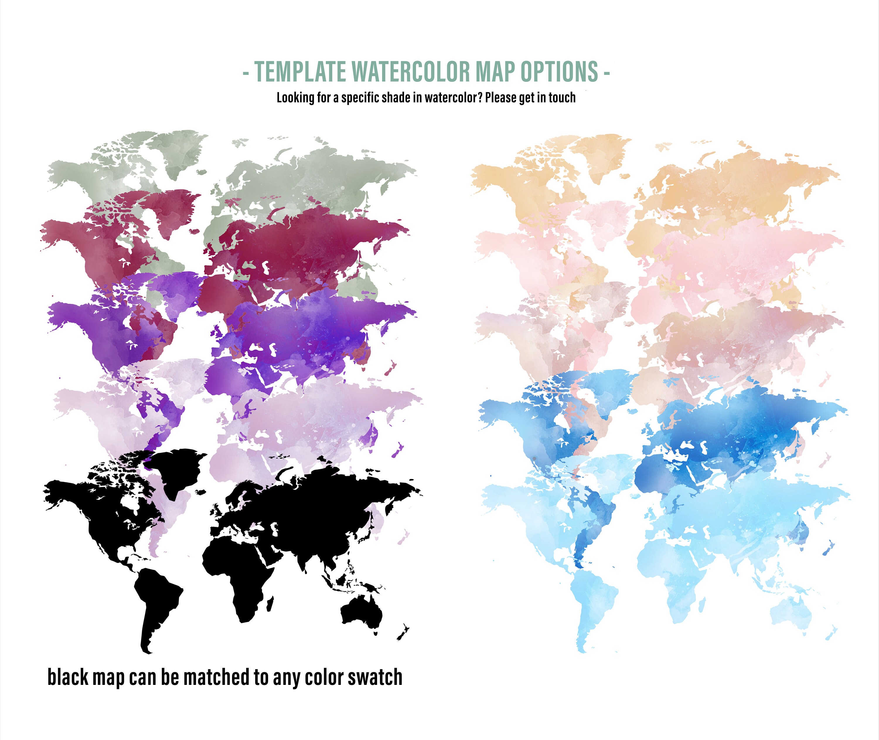 Travel Theme Table Sign - Table Sign Template - Watercolor Map - Where ...