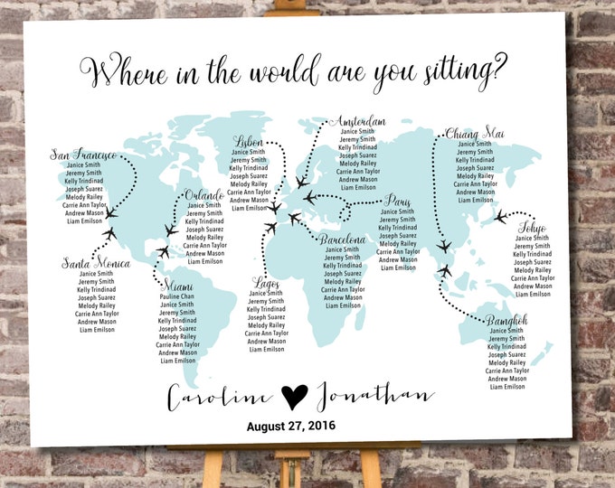 Your Seat Awaits Map Seating Chart Template DIY Wedding - Etsy