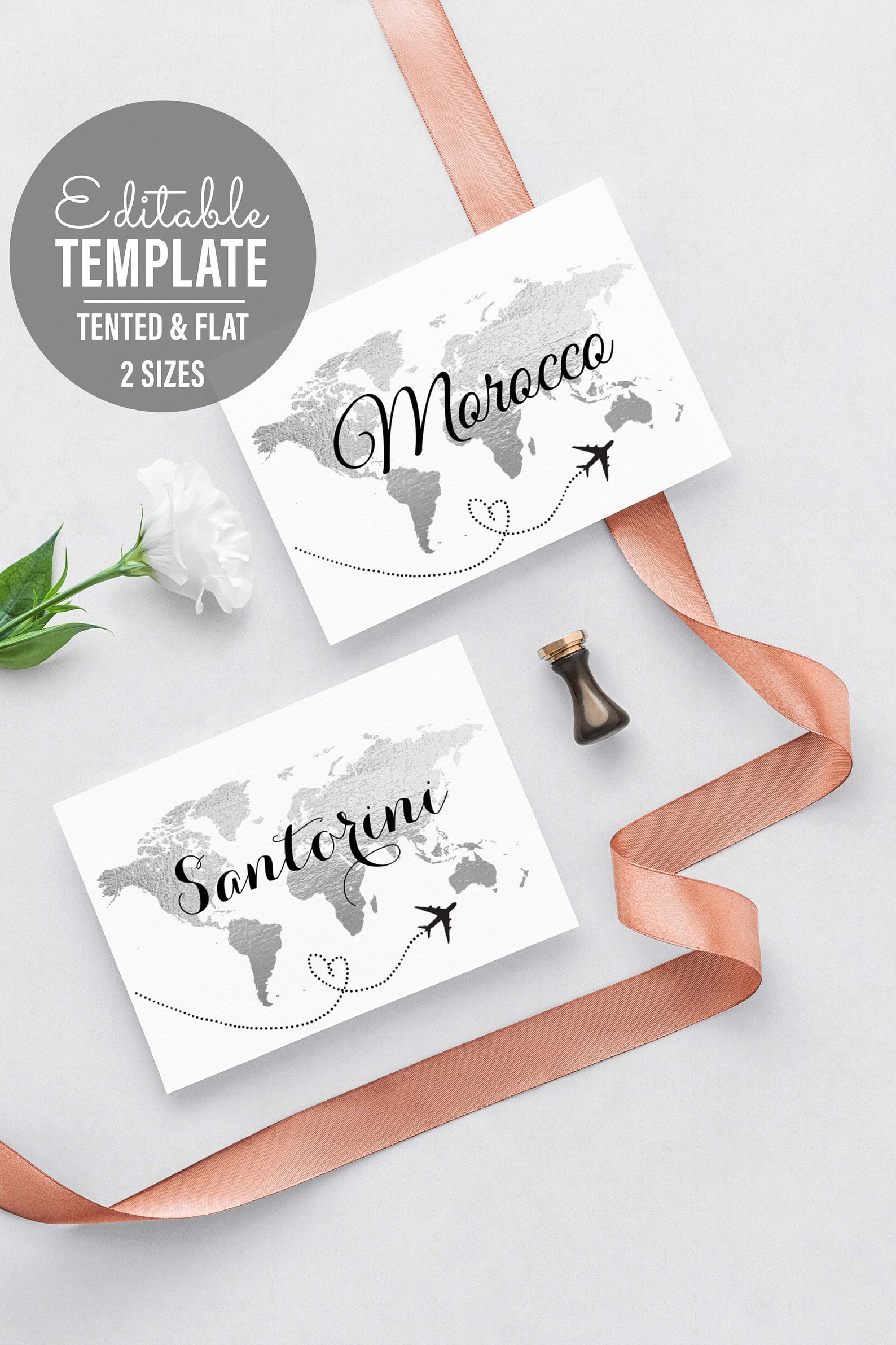 World Map Table Signs Custom Printable Wedding Table - Etsy