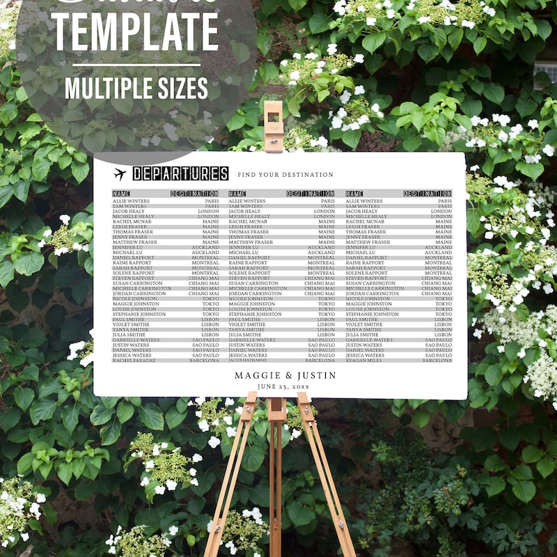 World Seating Chart Etsy