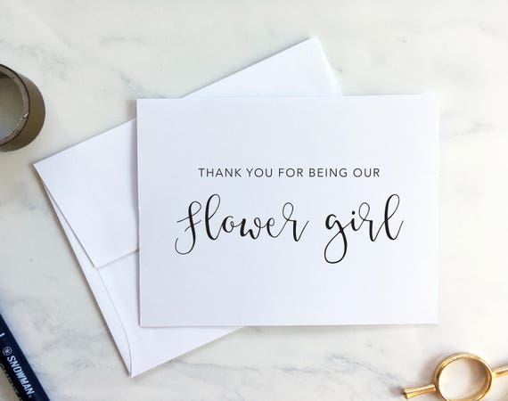 thank you for being our flower girl