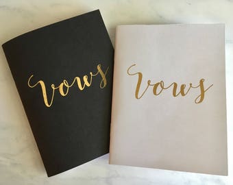 Lot de 2 - Carnets de poche Vow - noir et blanc, le sien et le sien - souvenir de mariage parfait - Ensemble de 2