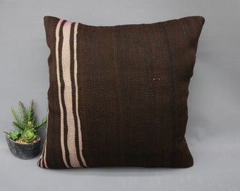 Striped Pillow Throw Pillow Home Decor Pillow 20x20 Green Case Organic Pillow Ethnic Cushion Best Cover Turkish Pillow 6747