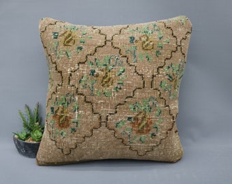 Striped Pillow Throw Pillow Home Decor Pillow 20x20 Green Case Organic Pillow Ethnic Cushion Best Cover Turkish Pillow 6747