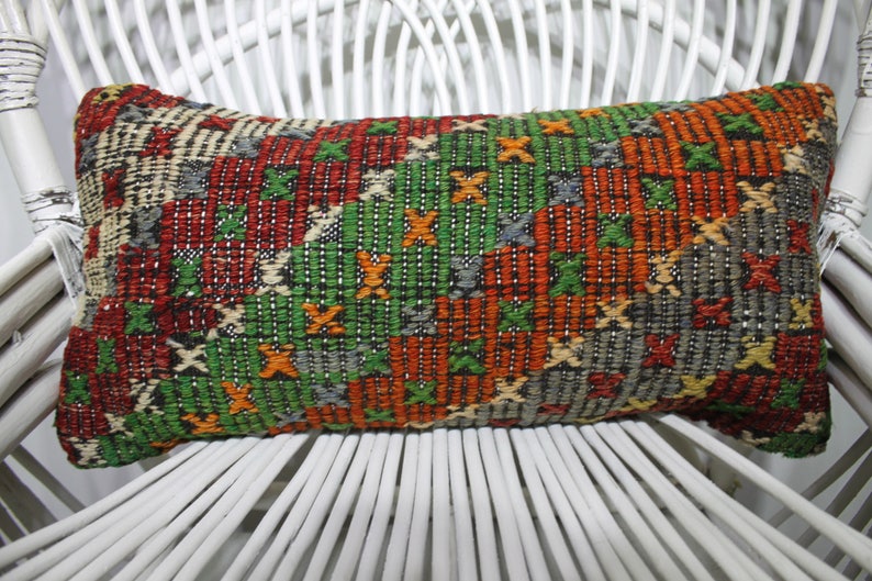 multicolored decorative design embroidered kilim pillows 10x20 lumbar throw pillow 25x50 cm cushion cover turkish kilim sofa pillows 302