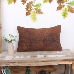 Almofada Vintage, Almofada Kilim Vintage, Almofada Kilim Turca 12x20, Almofada Kilim Vintage, Almofada Marrom, Almofada Monocromática Simples,