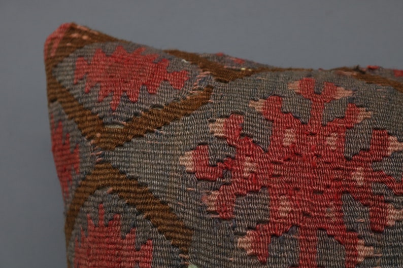 Brown Pillow 8204 Throw Pillow Turkish Pillow Home Decor Pillow Aztec Pillow Pillow Cover 16x16 Natural Kilim Pillow Vintage Pillow