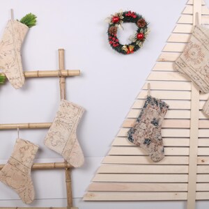 Christmas Stocking Bundle, Neutral Christmas Stocking, Family Christmas Stocking Set, Recycled Rug Stocking, Eco-Friendly Christmas Stocking